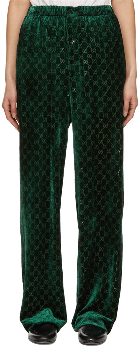 green gucci sweatpants|More.